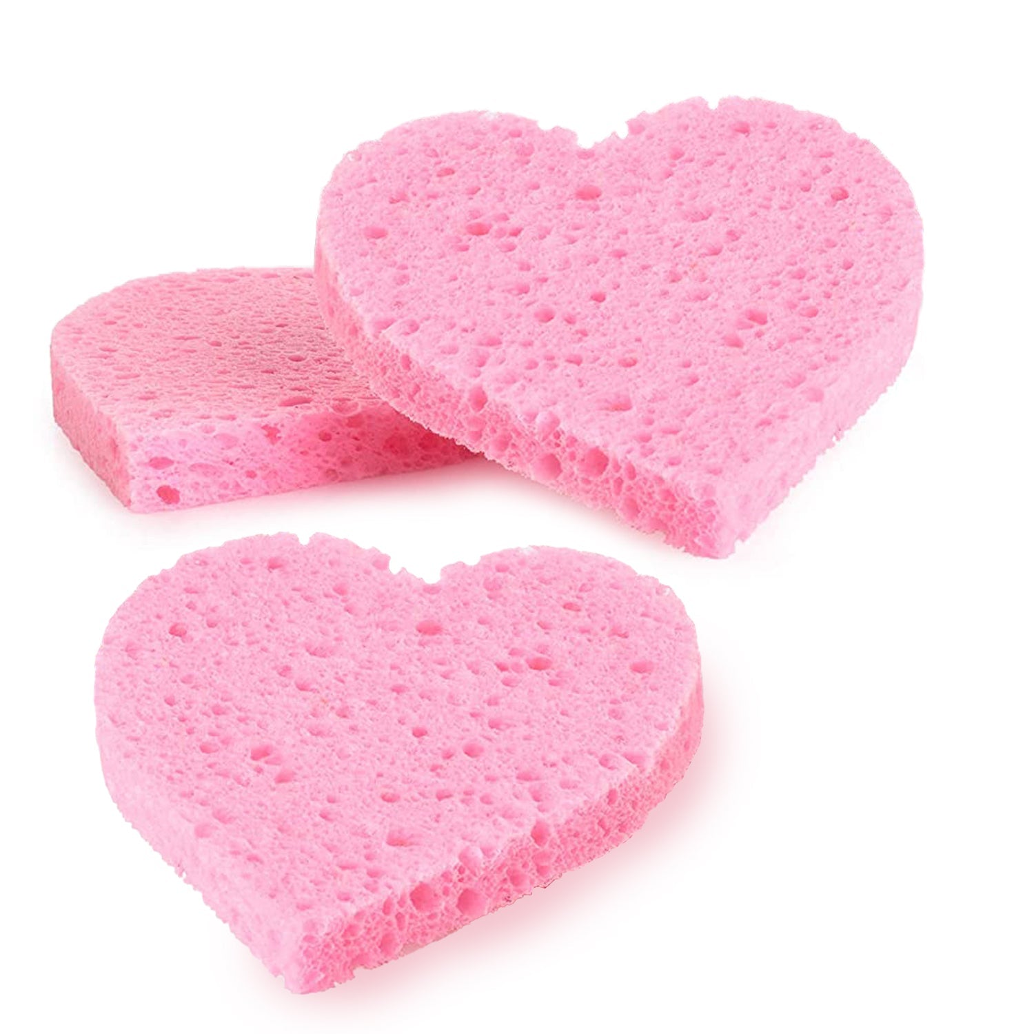 Heart shaped Konjac sponge, Pink