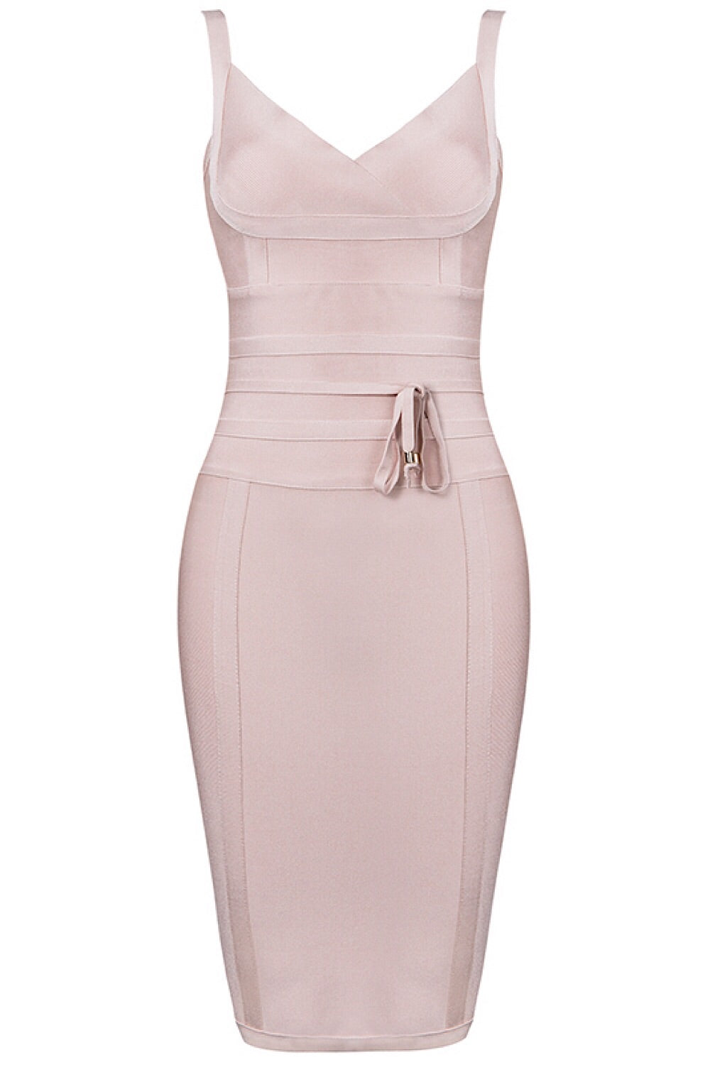 blush bandage dress