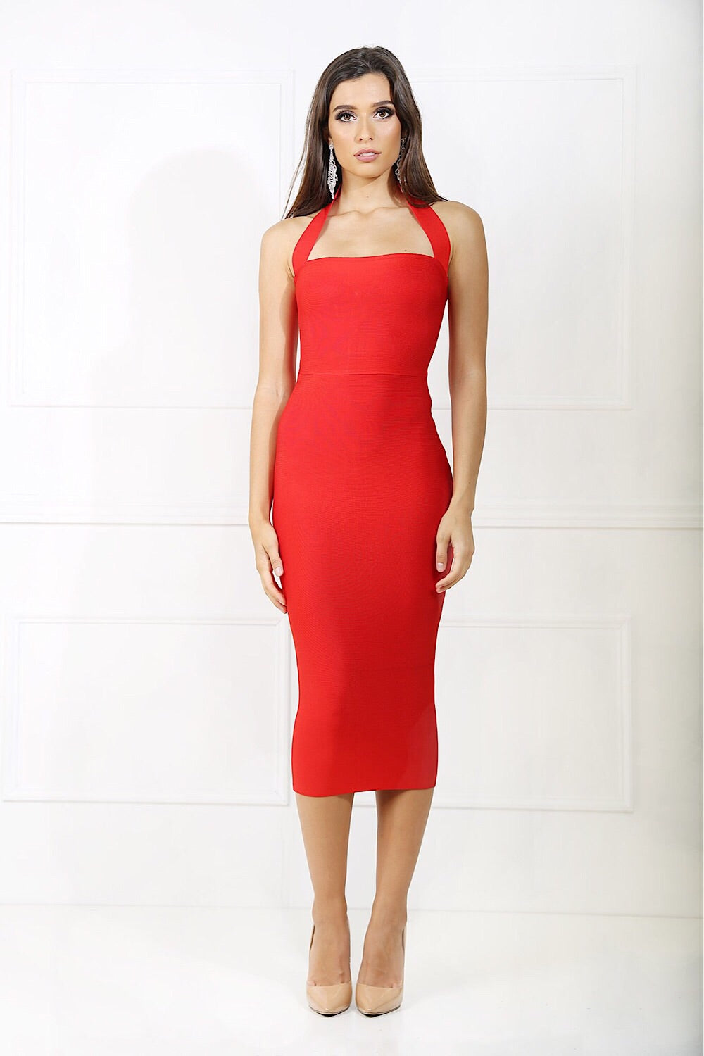 Jordan Red Bandage Dress – Blush Boutique