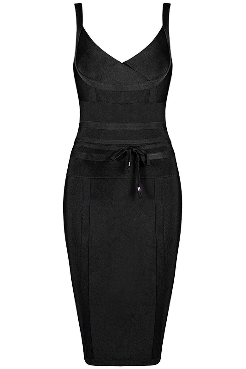 black dress with tie waist
