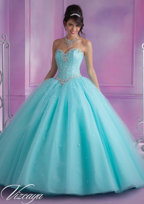 Stylish Tulle Quinceanera  Dress  with Beading Rina s 