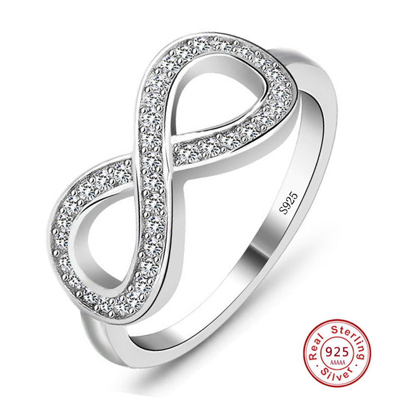 925 Sterling Silver Infinity Ring 6762