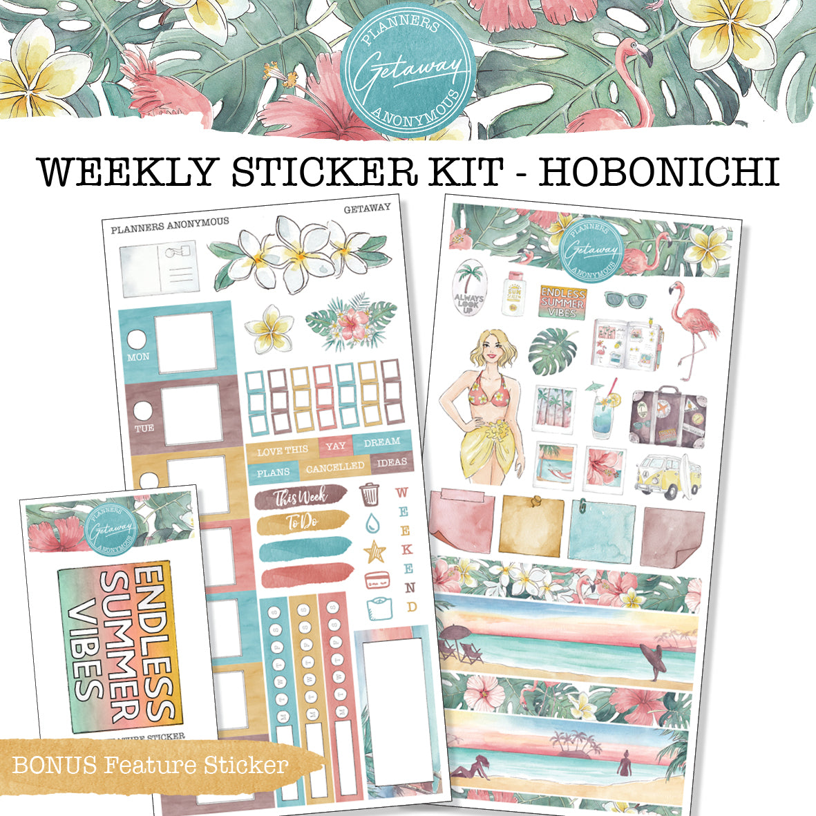 getaway hobonichi weeks sticker kit planners anonymous