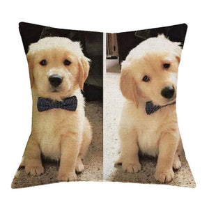 Golden Retriever Puppy With Bowtie Pillow Cases Eryn Home