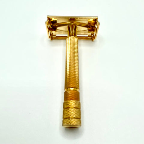 1947-1950 Gillette Milord Gold Safety Razor in Alligator Case