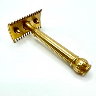 Gillette Pocket Edition Safety Razor in Pig Skin Case with Shell Bottom Handle