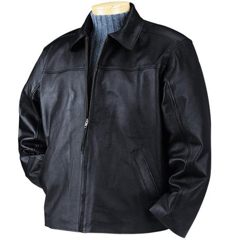 BULLETBLOCKER LEVEL IIIA MEN'S BLACK BULLETPROOF LEATHER JACKET