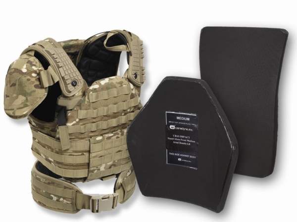Plate carrier and a set of hard armor plates