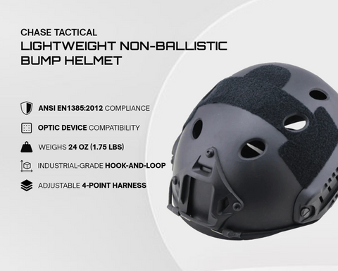 Chase Tactical Lightweight Non-Ballistic  Bump Helmet's Specifications