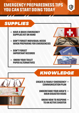 Emergency Preparedness Tips infographic