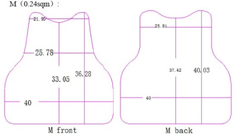 M size bulletproof vest sizing guide