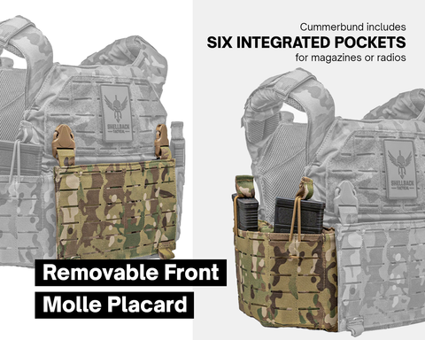 Shellback Tactical Rampage 2.0 plate carrier's removable Front Molle Placard
