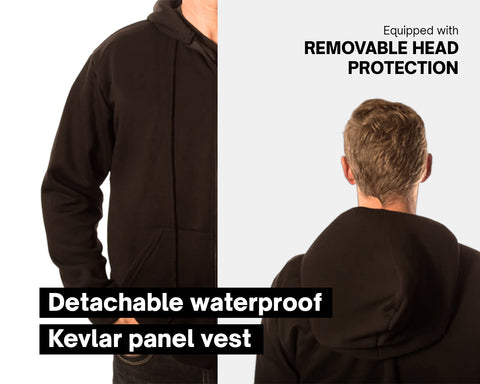 Detachable waterproof Kevlar panel vest