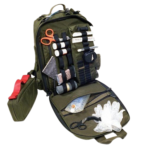 BLACKHAWK! STOMP MEDICAL BACKPACK with various medical supplies