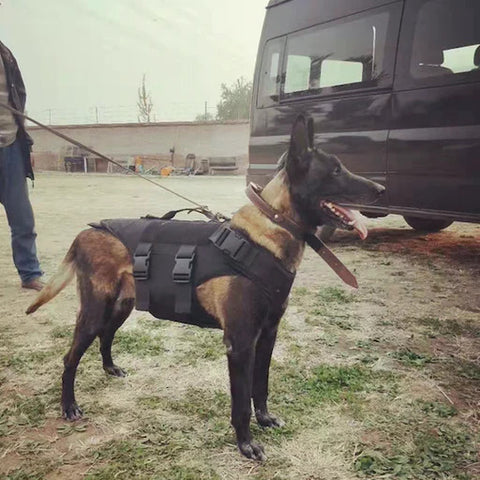 EXECDEFENSE USA DOG BLACK (CANINE / K9) BALLISTIC VEST (III-A)