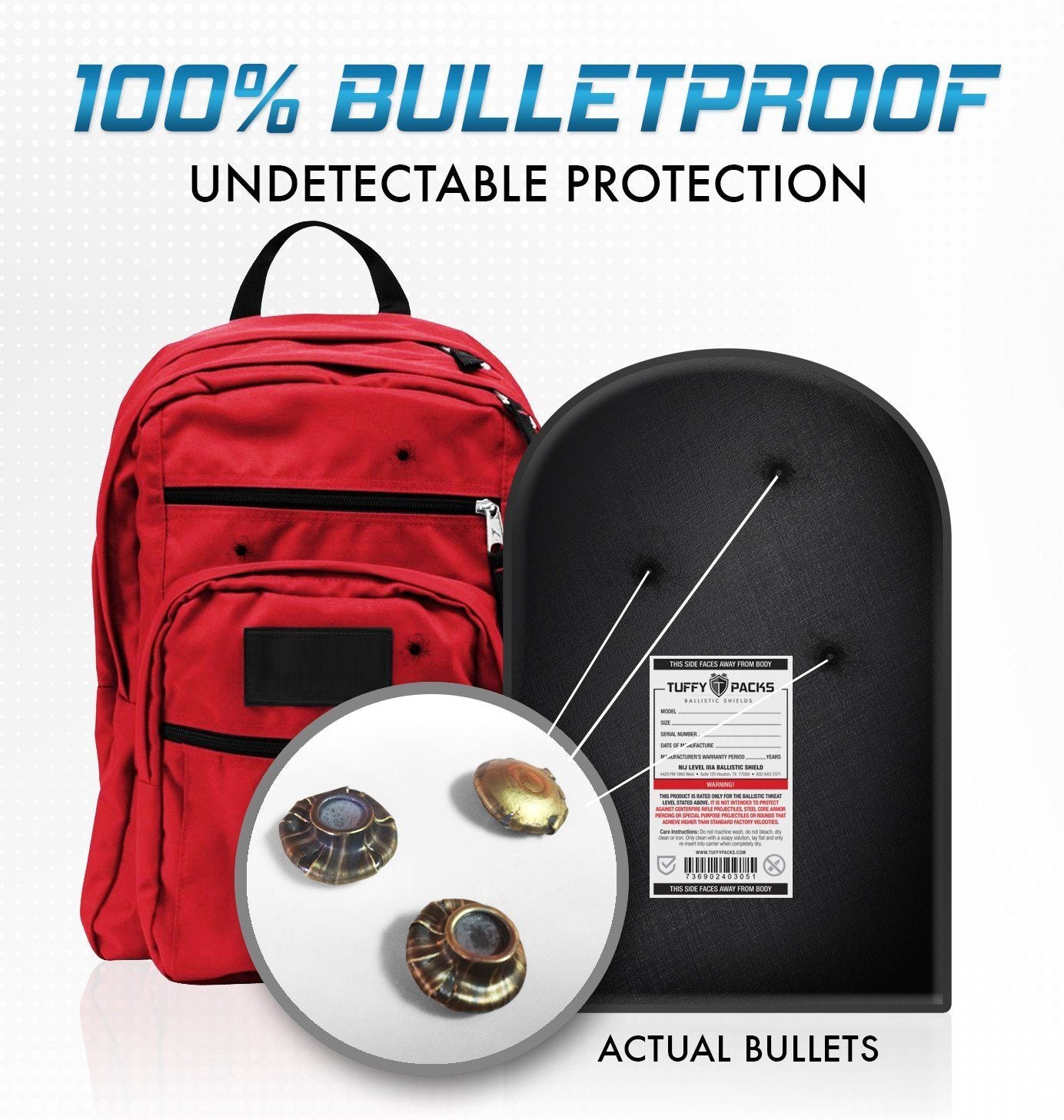 TuffyPacks 11&quot; x 14&quot; Level IIIA Bulletproof Backpack Insert – Bulletproof Zone
