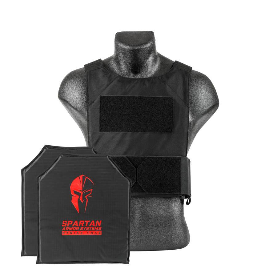 Spartan Armor Level IIIA Soft Body Armor & DL Concealed Plate Carrier in Black