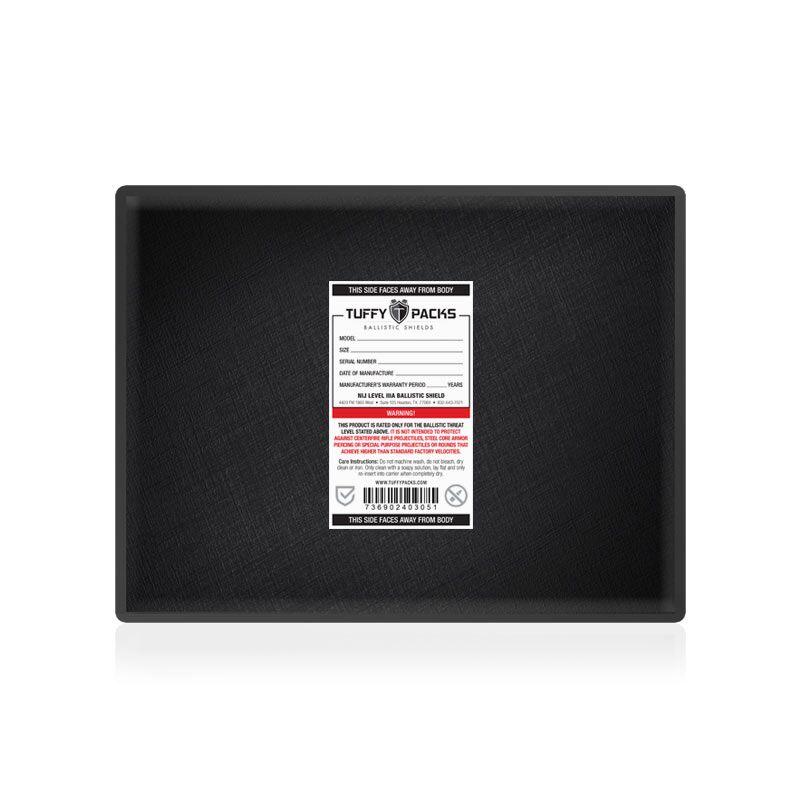 

TuffyPacks 11" x 14" Ballistic Shield Level IIIA Bulletproof Backpack Insert - Rectangular (for laptop bags)