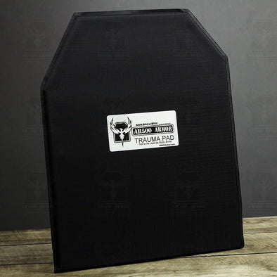 AR500 Armor 11x14 Advanced Shooters Cut (ASC) Black Trauma Pad