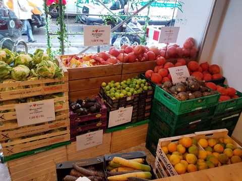Volle Obst & Gemüse Ecke im SirPlus Store