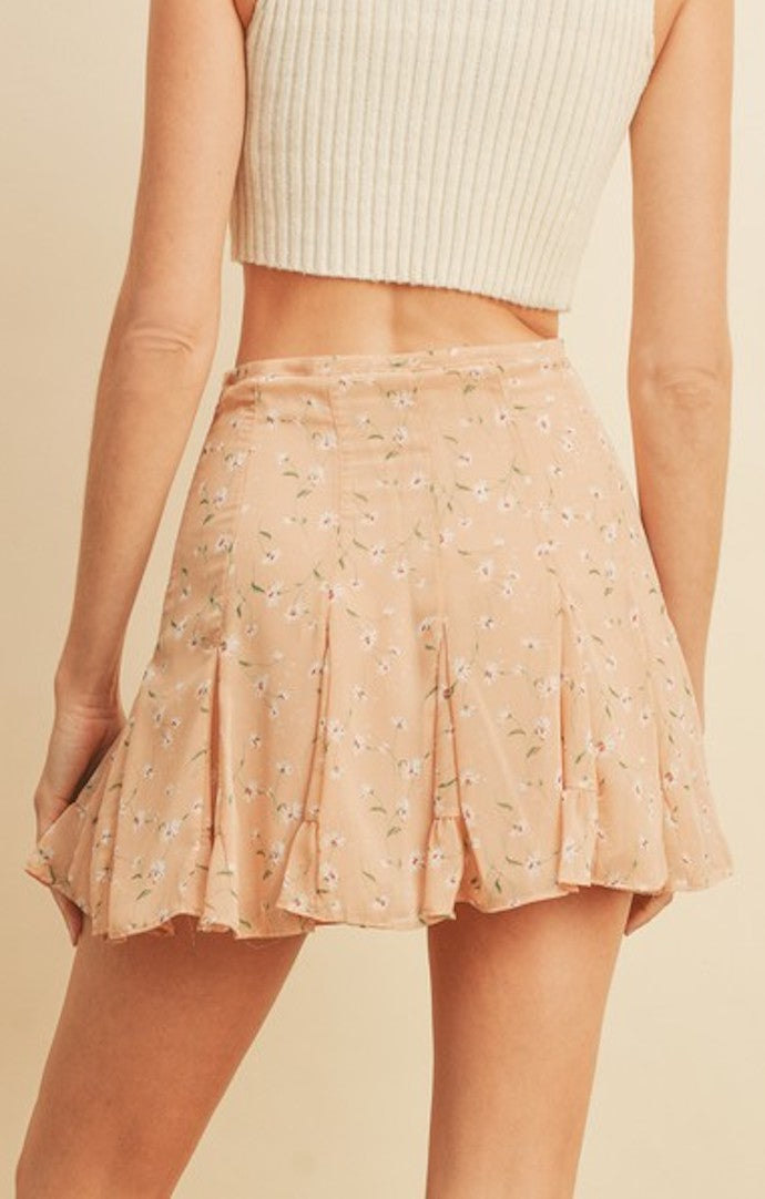 Faye Mustard Floral Mini Skirt | Studio 12.20 – Studio 12·20