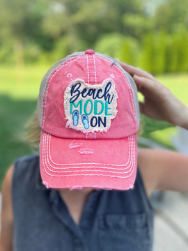Beach Mode Hat in Pink