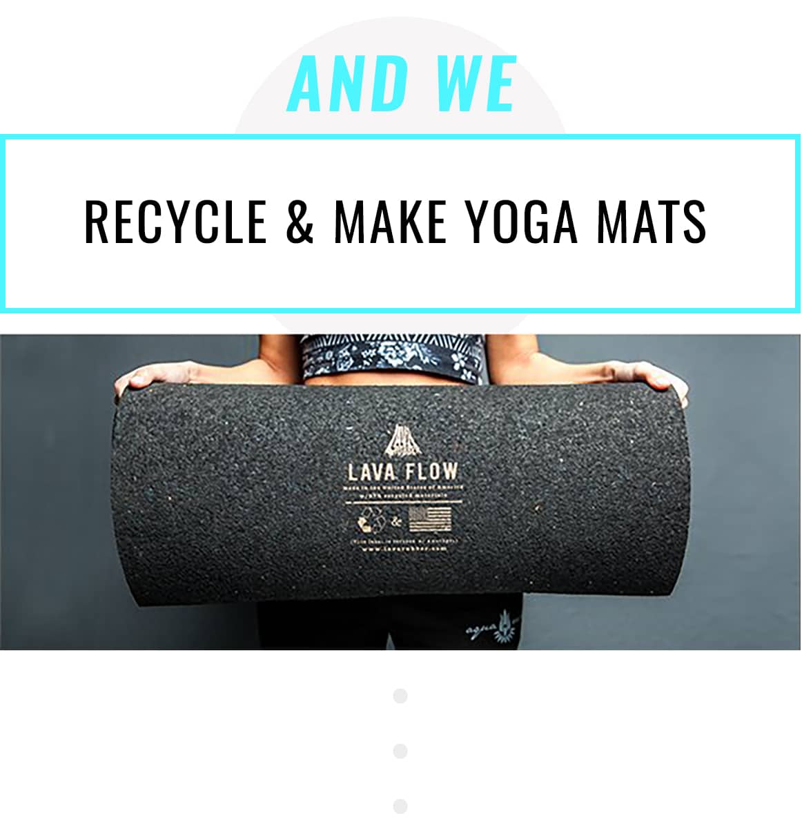 Recycled yoga mats