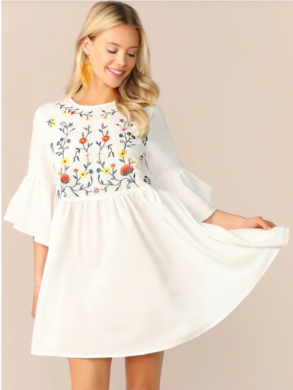 boohoo embellished shift dress