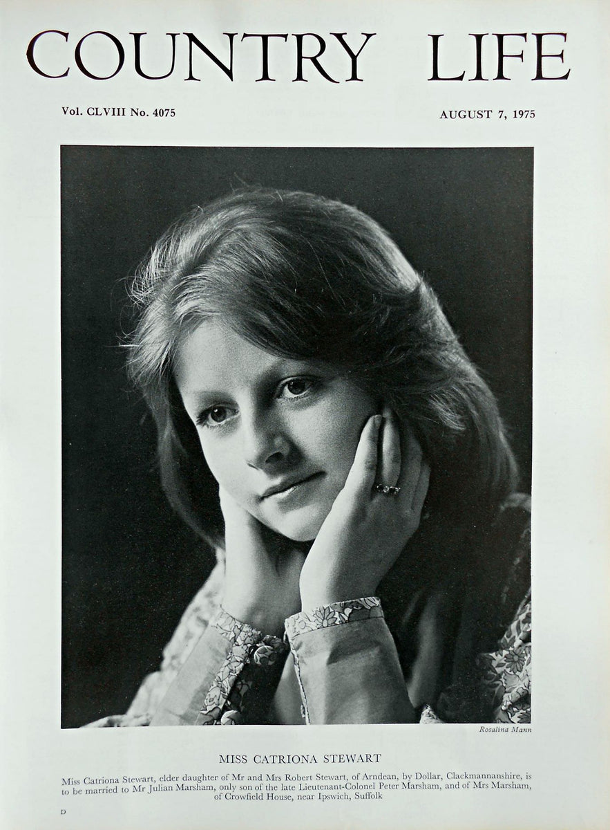 Miss Catriona Stewart Country Life Magazine Portrait August 7, 1975 Vo ...