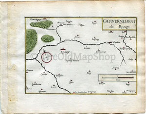1634 Nicolas Tassin Map Sezanne, Esternay, Broyes, Lachy, Marne, Champ –  The Old Map Shop