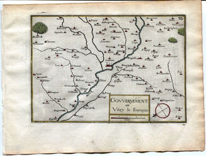 1634 Nicolas Tassin Map Sezanne, Esternay, Broyes, Lachy, Marne, Champ –  The Old Map Shop