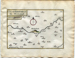 1634 Nicolas Tassin Map Sezanne, Esternay, Broyes, Lachy, Marne, Champ –  The Old Map Shop