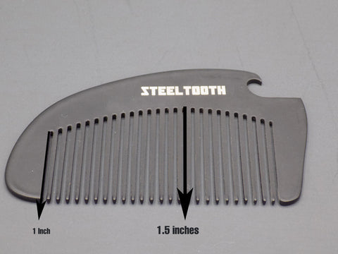 Steeltooth pocket comb teeth sizing. 1inch to 1.5 inch gradient. 