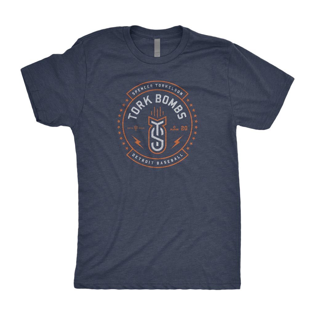 Spencer Torkelson At Bat MLBPA T-shirt, Detroit Baseball Apparel