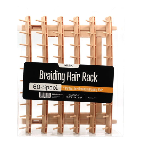 STUDIO LIMITED Braiding Hair Rack, 60 Spool Wooden Nepal
