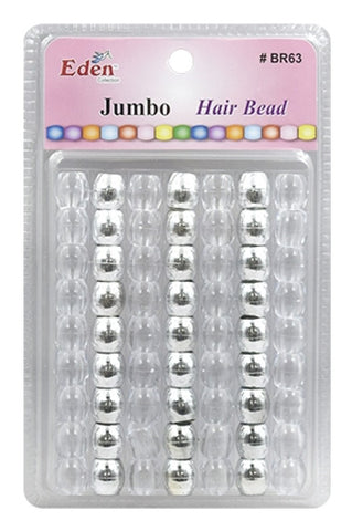 Bello Collection Jumbo Hair Beads-Clear/Gold #39900G