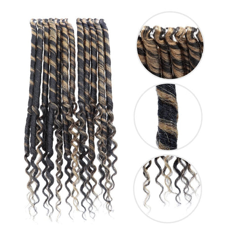 Goddess Faux Locs Crochet Dreadlocks, #1 / 20inches / United States, 3pcs 54strands