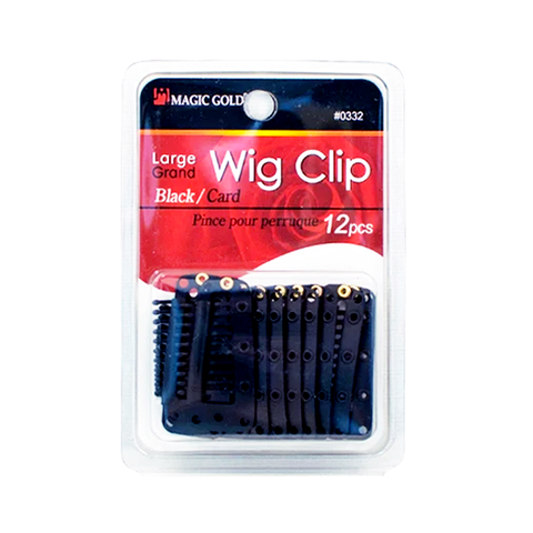 Magic Collection 100 Snap Comb Wig Clips Medium 1 1/4 - Brown