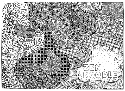 Zendoodle Sketchnote Fingerübung