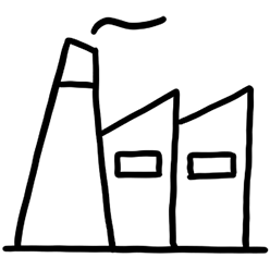 Sketchnote Symbol Fabrik Icon