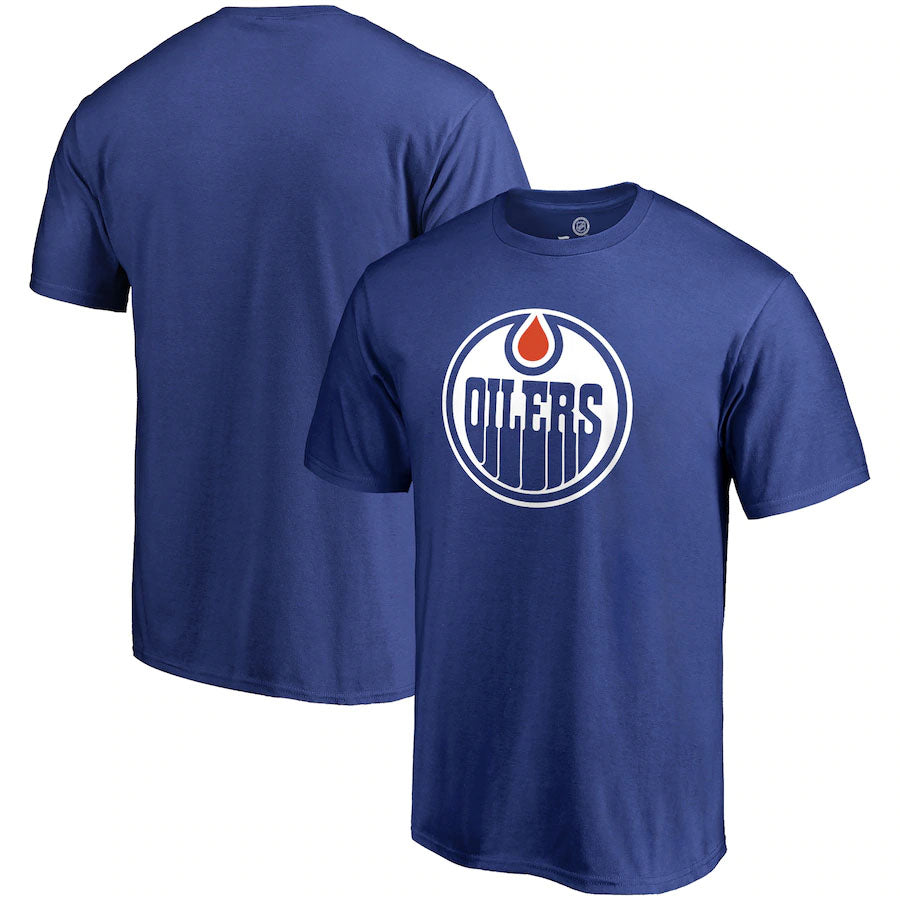 Edmonton Oilers Fanatics Branded Primary Logo T-Shirt - Navy – Lindsay ...