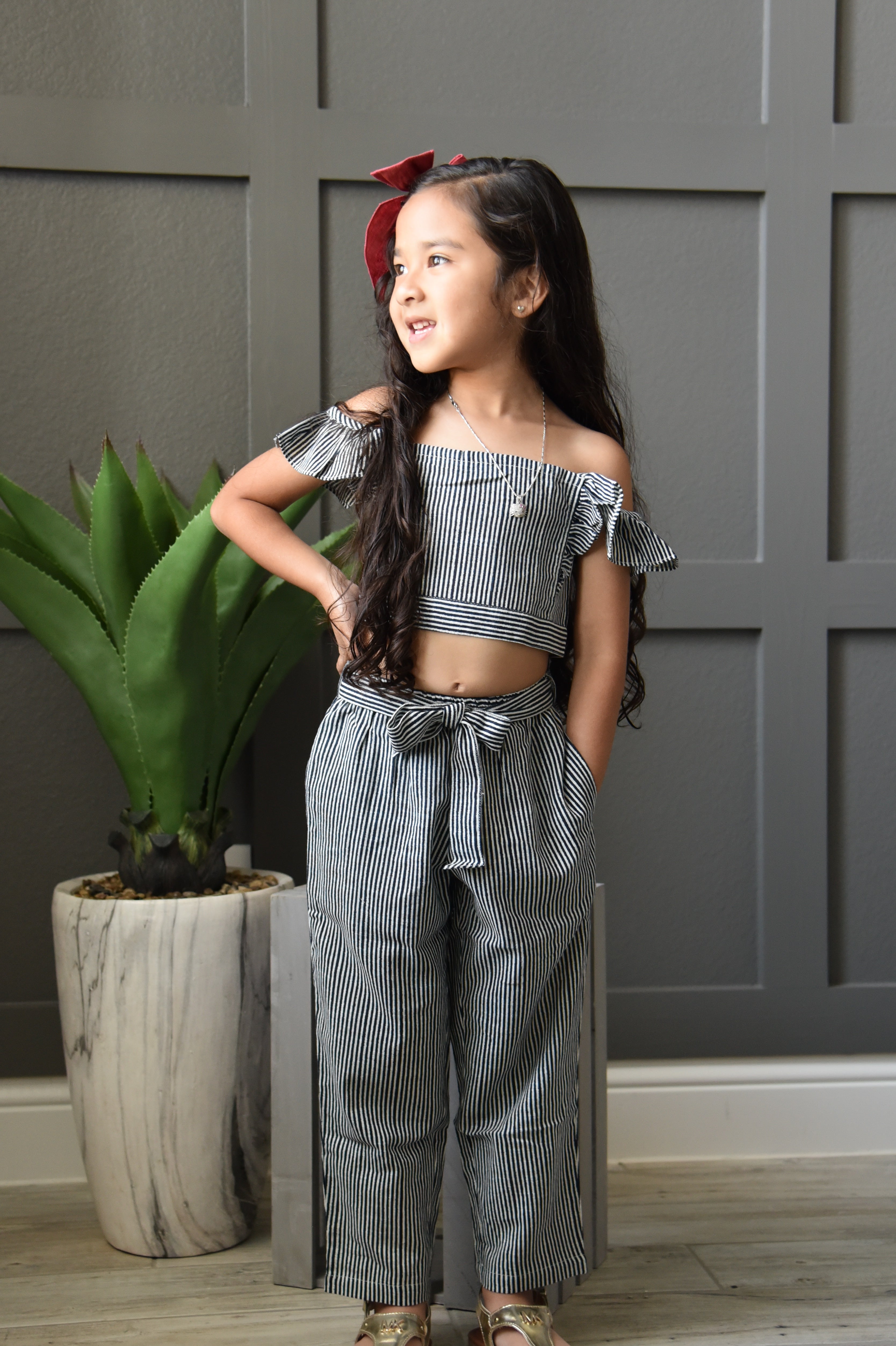 Lavender Organza Palazzo Pant Set For Girls Design by papaa at Pernias  Pop Up Shop 2023