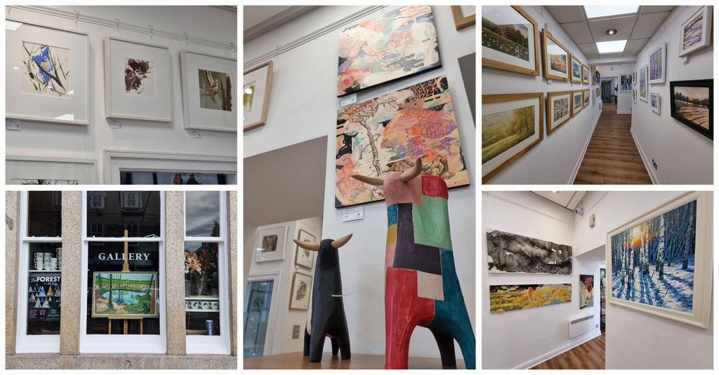 Views of the Spey Bank Studio's exhibition, The Forest