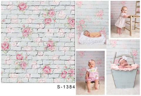 Backdrop by Theme Baby Backdrops Flower Wall Background S-1384