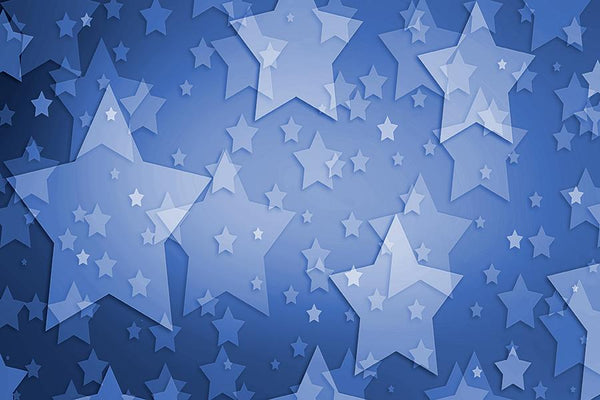 Baby Blue Background White Overlapping Star Backdrops for Photography ...