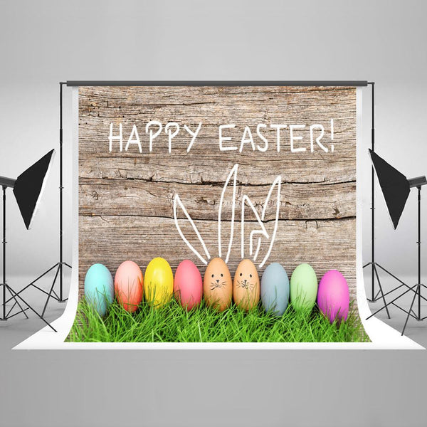 Easter Background Easter Photography Backdrops Wooden Backdrop HJ02926 ...