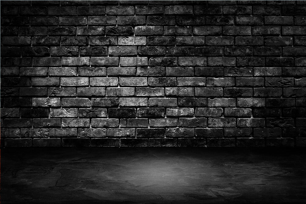 Dark Gray Vintage Brick Wall Photography Backdrop IBD-246724 – iBACKDROP