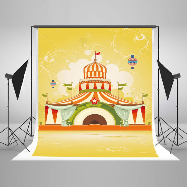 Baby Backdrops Circus Background Yellow Backdrop J04299 – iBACKDROP