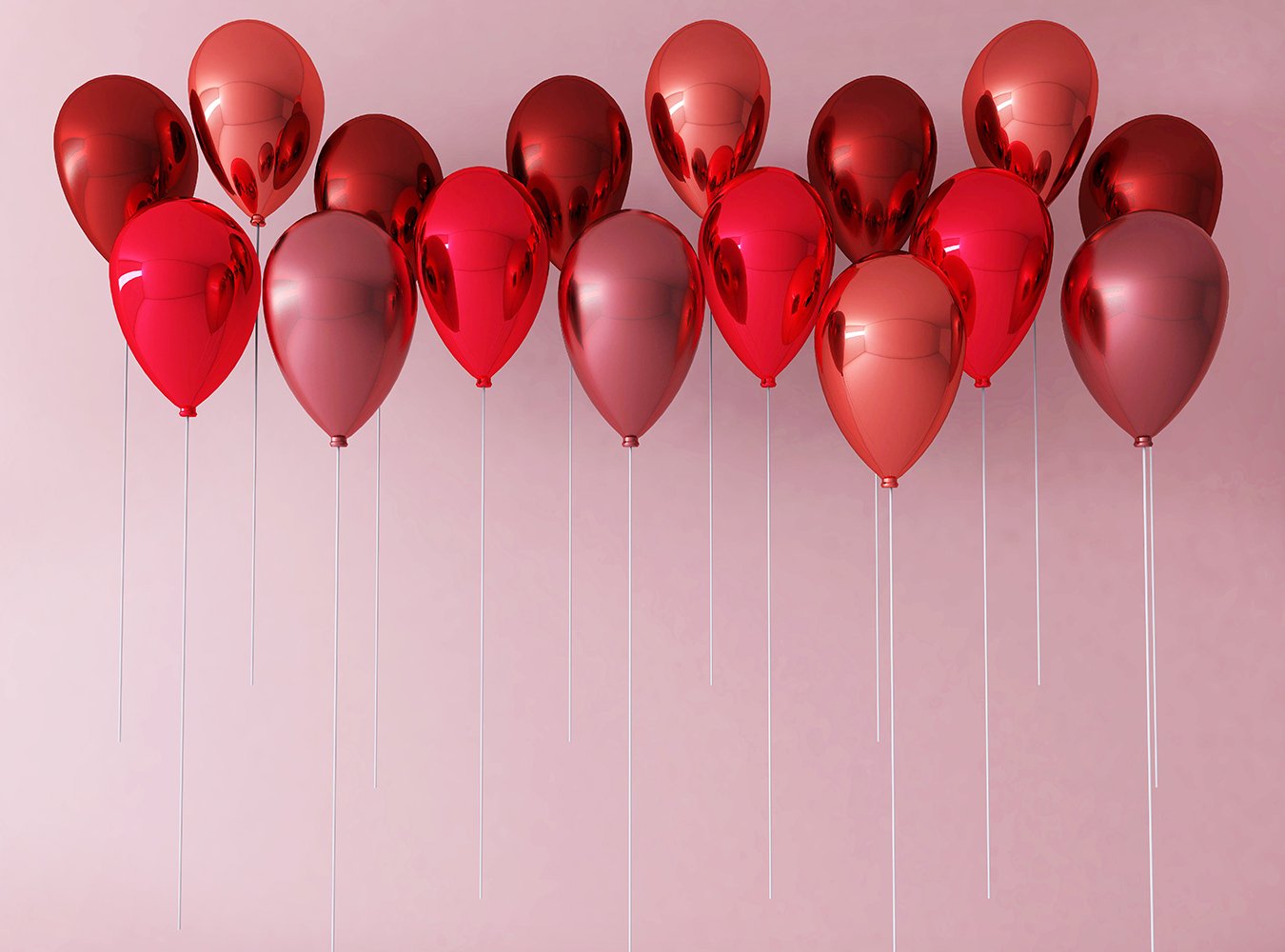 Lovely Bright Red Balloon with Light Red Background Photo Backdrop for –  iBACKDROP
