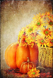 Pumpkin Little Sunflower Background Thanksgiving Day Backdrops IBD-19622